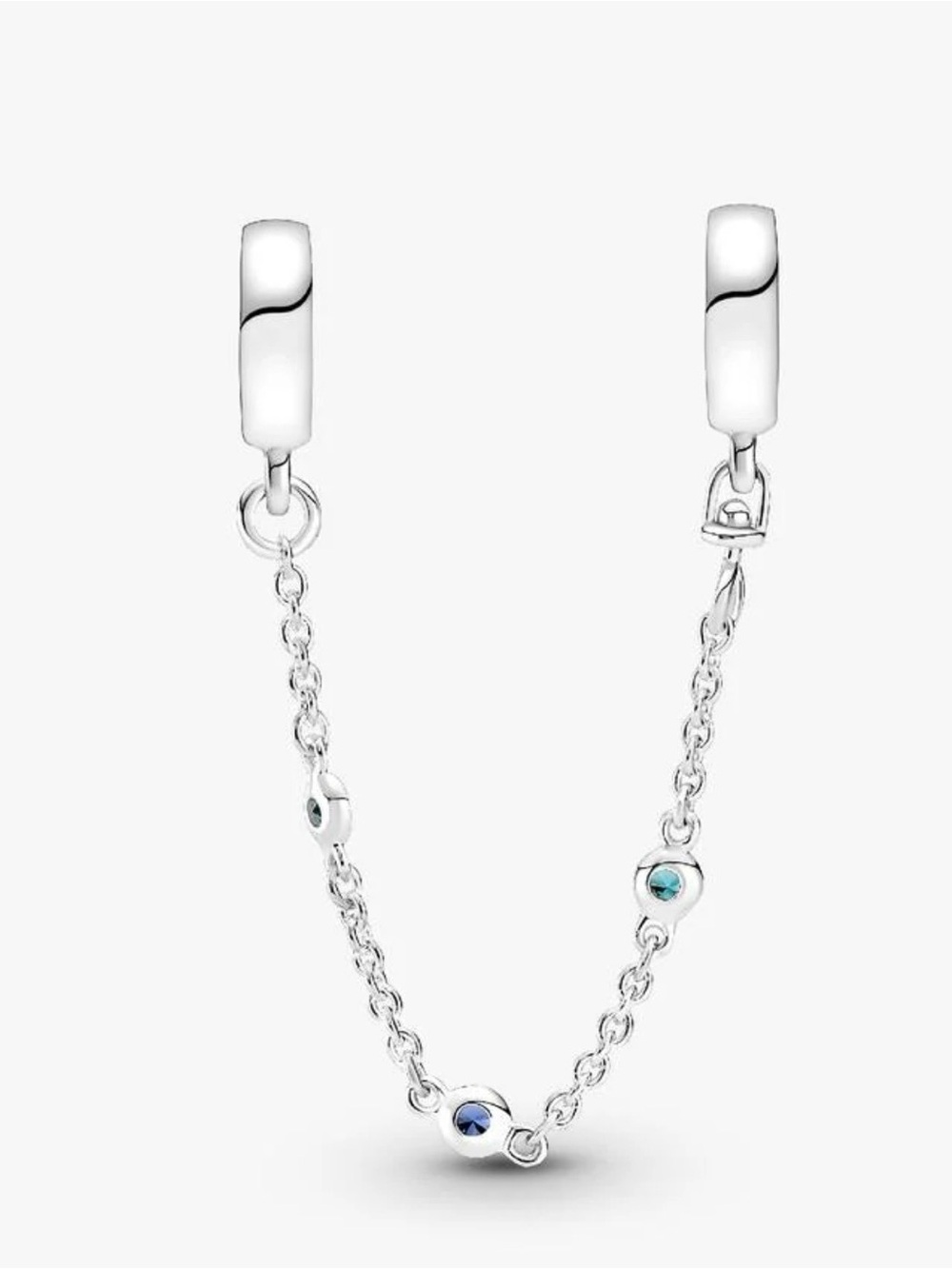 New Triple Blue Stone Safety Chain - Picture 2 of 3
